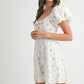 MABLE Floral Print Puff Sleeve Mini Dress