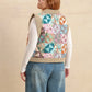 Plus Size Printed Sherpa Vest Coat - DAVERRI FASHIONS