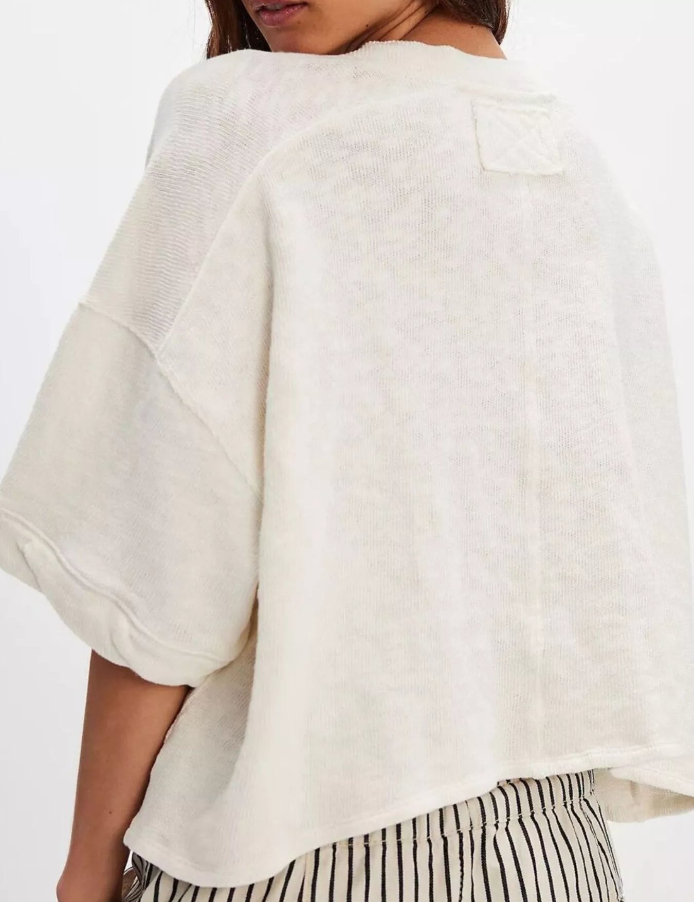 Button-Front Half Sleeve Cardigan | Cardigans Daverri Fashions