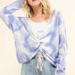 And The Why Blue Tie Dye Twisted Sweater - DAVERRI FASHIONS