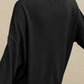 Side Slit Round Neck Long Sleeve Sweatshirt - DAVERRI FASHIONS