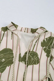 Printed Tie Neck Balloon Sleeve Mini Dress | Dresses Daverri Fashions