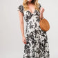 And The Why Ruffled Sleeve Tiered Floral Print Maxi Dress - DAVERRI FASHIONS