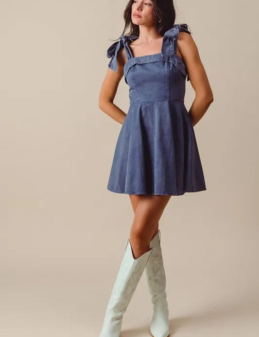 SO ME Fit and Flare Washed Gameday Dress | Daverri Fashions