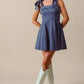 SO ME Fit and Flare Washed Gameday Dress