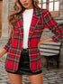 Plaid Single-Button Blazer - DAVERRI FASHIONS