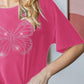 Heimish Rhinestone Butterfly Round Neck Short Sleeve T-Shirt T-Shirts
