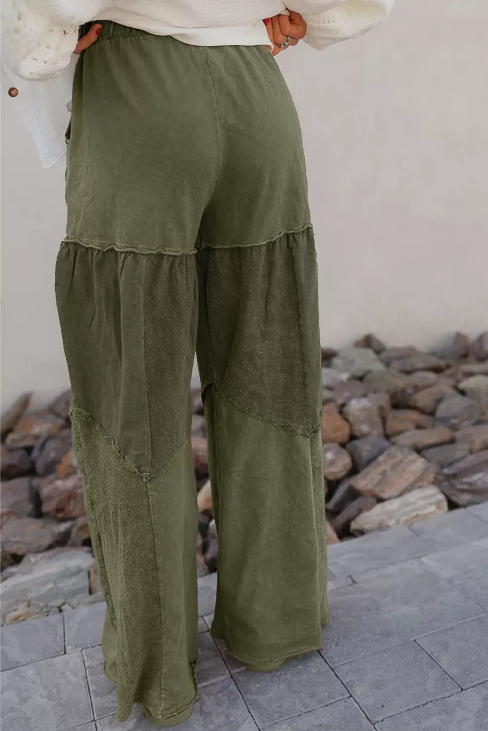 Tiered Wide Leg Pants | Pants Daverri Fashions