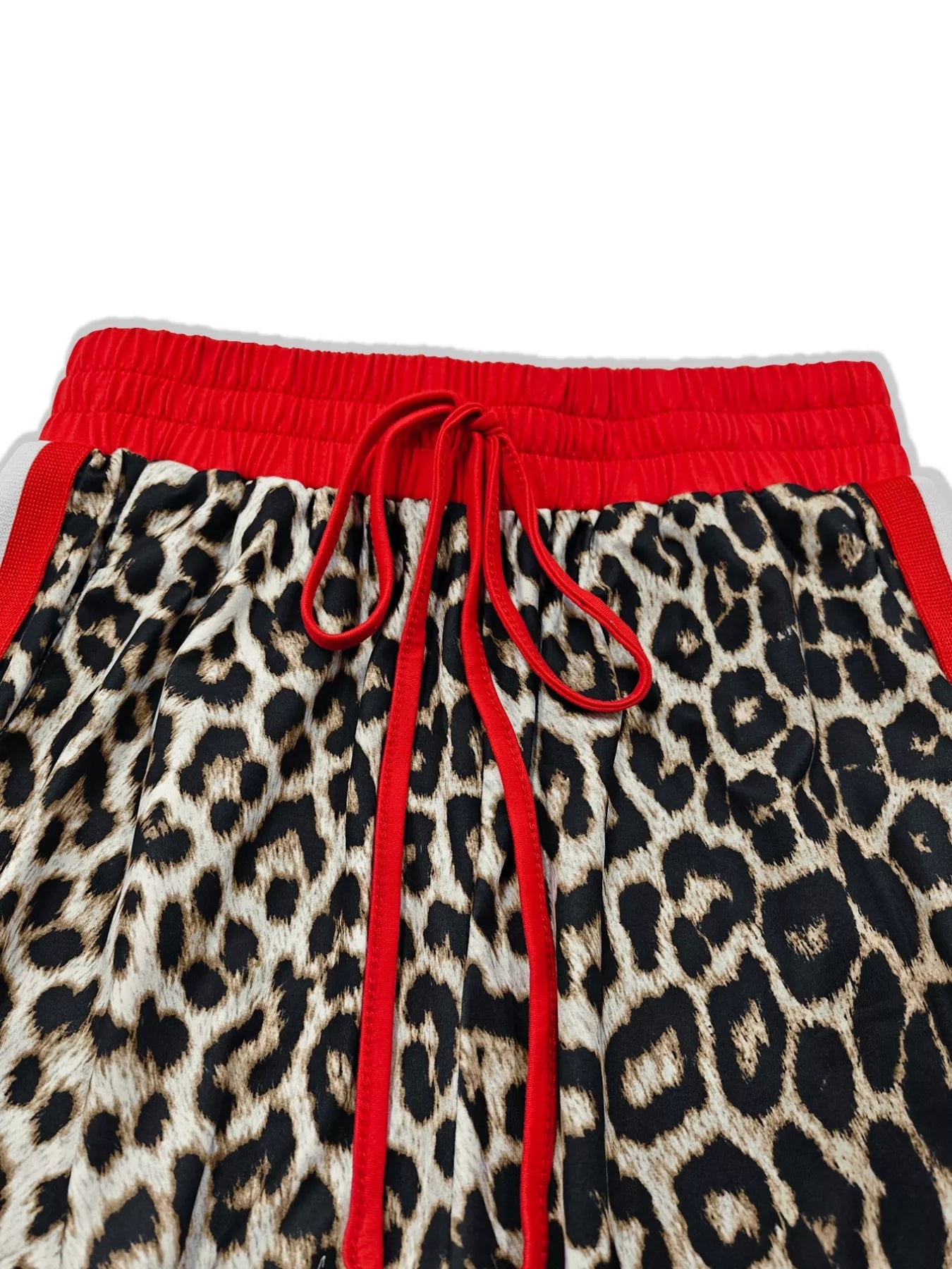 Leopard Round Neck Top and Pants Two-Piece Set | Loungewear Sets Daverri Fashions