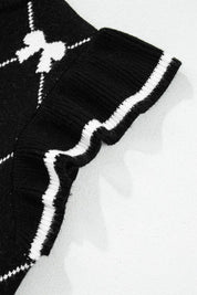 Bow Half Zip Sweater Vest | Sweaters Daverri Fashions