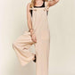 ADORA Knotted Wide Strap Wide Leg Overalls Tan
