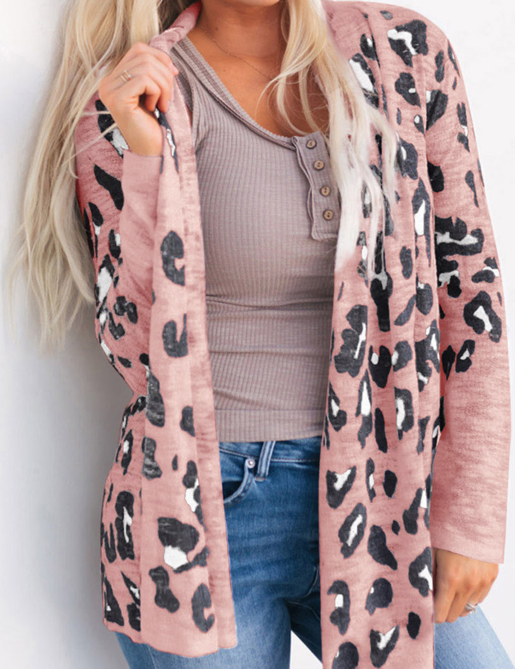 Printed Long Sleeve Cardigan | Cardigans Daverri Fashions
