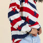 Daverri Stars and Stripes sweater: red, white, navy blue stripes with stars