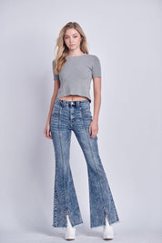 As Shown Artemis Vintage High Rise Stretch Flare Jeans | Jeans Daverri Fashions