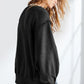 Slit Round Neck Dropped Shoulder Sweatshirt - DAVERRI FASHIONS