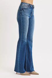 RISEN High Rise Flare Jeans | Jeans Daverri Fashions