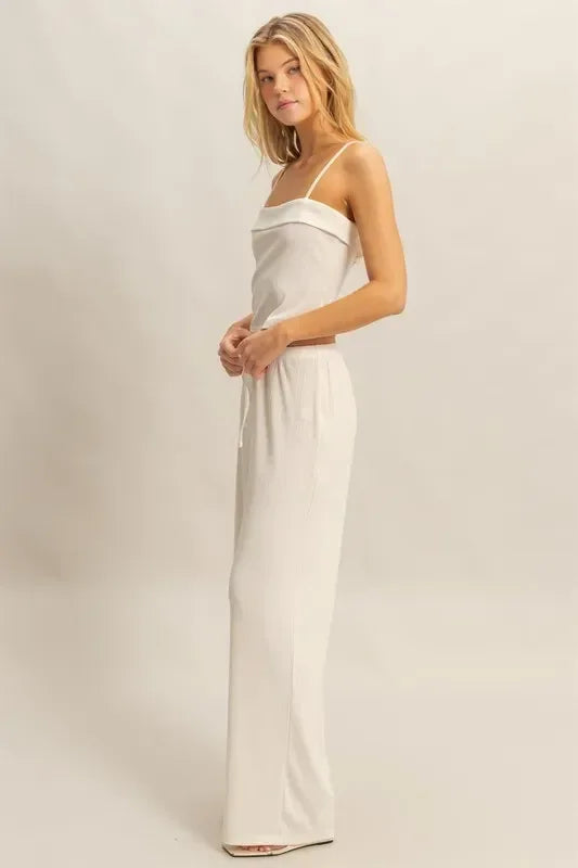 HYFVE Rib Knit Cami Top and Pants Set - DAVERRI FASHIONS