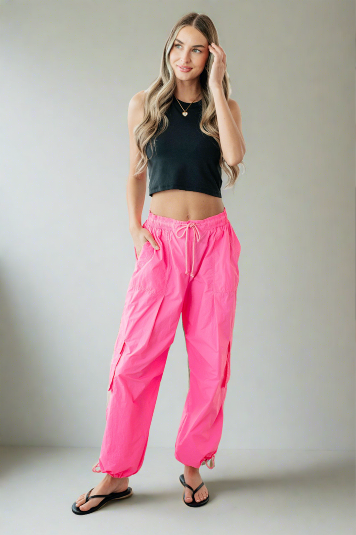 Jodifl Pink Windbreaker Cargo Pants Lounge Pants