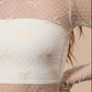 SO ME Bow Ribbon Pattern Sheer Lace Top Tops