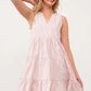 Lime 'N' Chili Striped Sleeveless V-Neck Tiered Dress