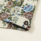 Vintage Floral Print Zip Up Contrast Collared Jacket - DAVERRI FASHIONS