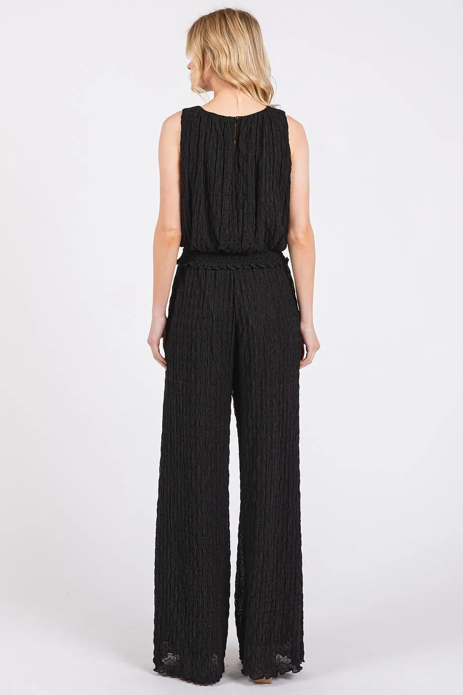 Mittoshop Textured Stretchy Crop Tank and Pants Set | Outfit Sets Daverri Fashions