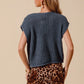 SO ME Big Metal Button Front Sweater Vest Sweater Vests