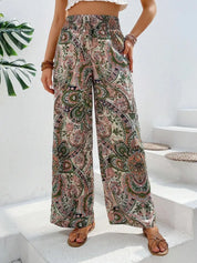 Multicolor Printed Wide Leg Pants | Pants Daverri Fashions