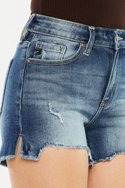 Kancan High Waist Raw Hem Denim Shorts | Denim Shorts Daverri Fashions
