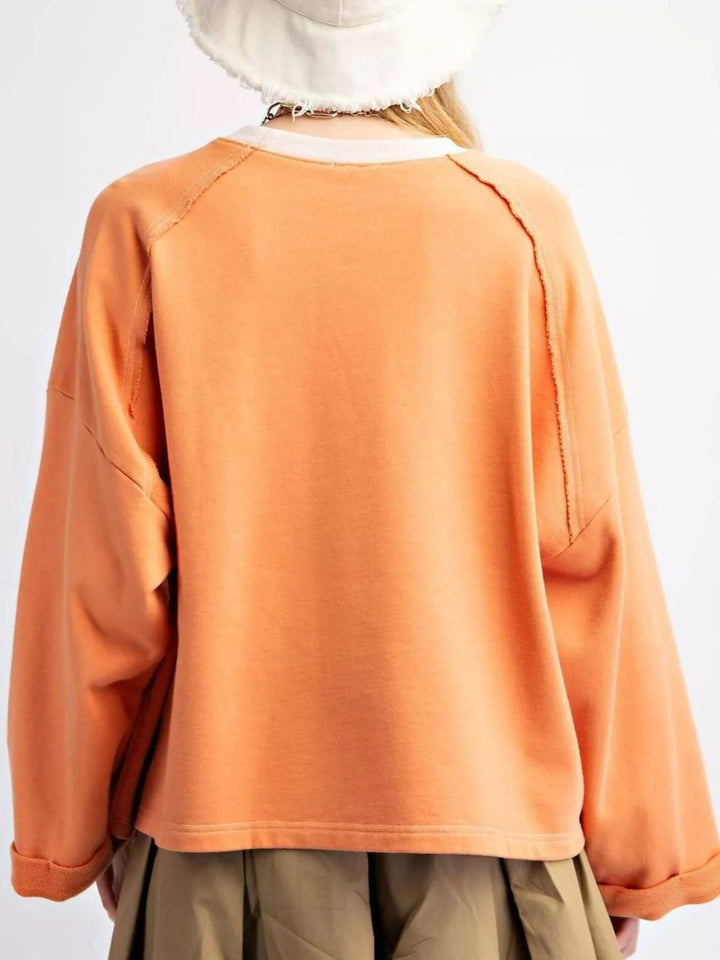 Plaid Flower Patched Round Neck T-Shirt | T-Shirts Daverri Fashions