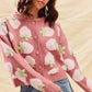 SO ME Strawberry Fruit All Over Button Sweater Cardigan - DAVERRI FASHIONS