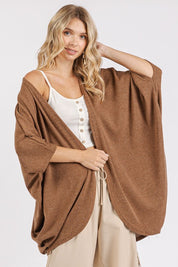 Mittoshop Open Front Batwing Sleeve Cardigan Cardigans