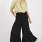 Mittoshop Lace Ruffle Asymmetric Hem Wide Leg Pants - DAVERRI FASHIONS