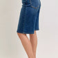 Judy Blue high-waisted Bermuda denim shorts in medium blue wash