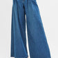 RISEN Mid Rise Fit Wide Leg Knit Denim Look Jeans - DAVERRI FASHIONS