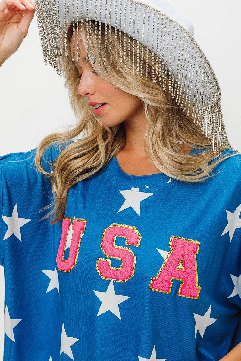 BiBi Fourth Of July Star Knit T-Shirt T-Shirts