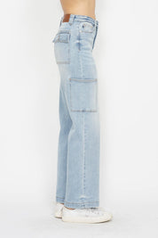 Judy Blue Full Size High Waist Straight Cargo Jeans Jeans