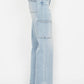 Judy Blue Full Size High Waist Straight Cargo Jeans - DAVERRI FASHIONS