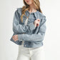 MABLE Scallop Peter Pan Collar Denim Jacket Denim S Denim Jackets