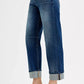 RISEN Slouchy Crop Barrel Cuffed Jeans - DAVERRI FASHIONS