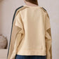 Contrast Round Neck Long Sleeve Sweatshirt - DAVERRI FASHIONS