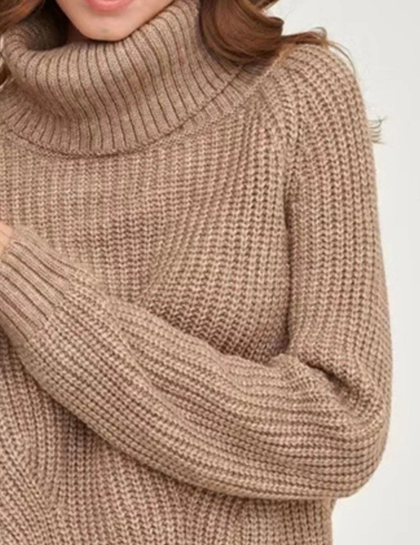 Turtleneck Long Sleeve Sweater | Sweaters Daverri Fashions