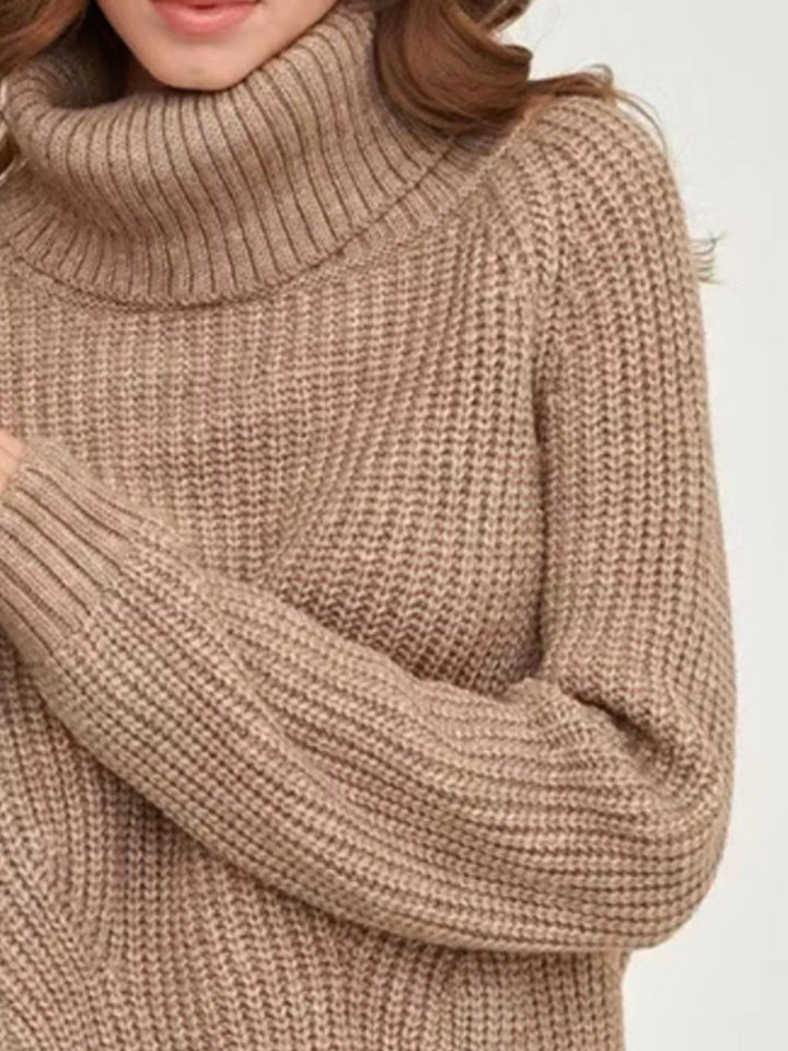 Turtleneck Long Sleeve Sweater | Sweaters Daverri Fashions