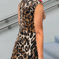 Plus Size Leopard Print Sleeveless Maxi Dress - DAVERRI FASHIONS
