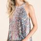 BiBi Snakeskin Print Low Gauge Hacci Knit Halter BLUSH MULTI
