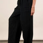 VERY J Wide Leg Gauze Solid Pants Pants