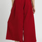 Umgee Elastic Waist Wide Leg Pants Pants