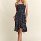 ADORA Smocked Floral Tube Dress with Pockets Knee Length Dresses