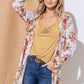 And The Why Floral Kimono Open Front Longline Cardigan - DAVERRI FASHIONS