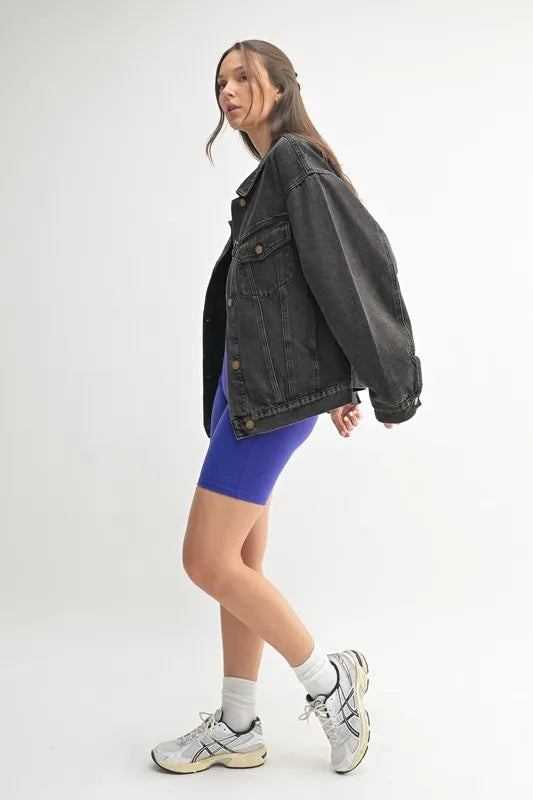 MONO B Boxy-Cut Denim Jacket